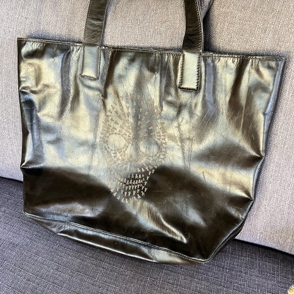 RARE Frye skull tote bag - vintage brown - Picture 5 of 11